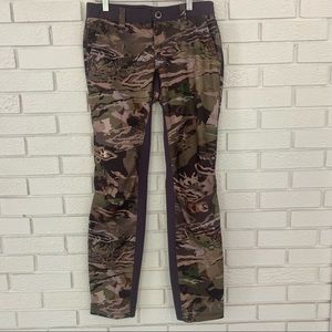 UNDER ARMOUR Size 4 Storm Forest Camo Fitted Water Resistant Outdoor Pants